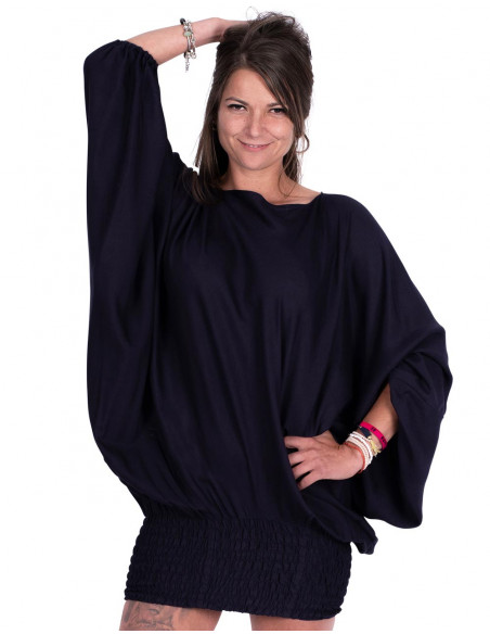 Calças de macacão azul rayon vestido