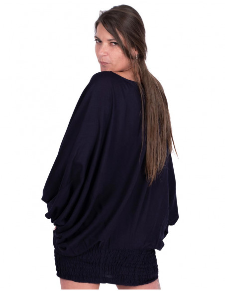 Calças de macacão azul rayon vestido