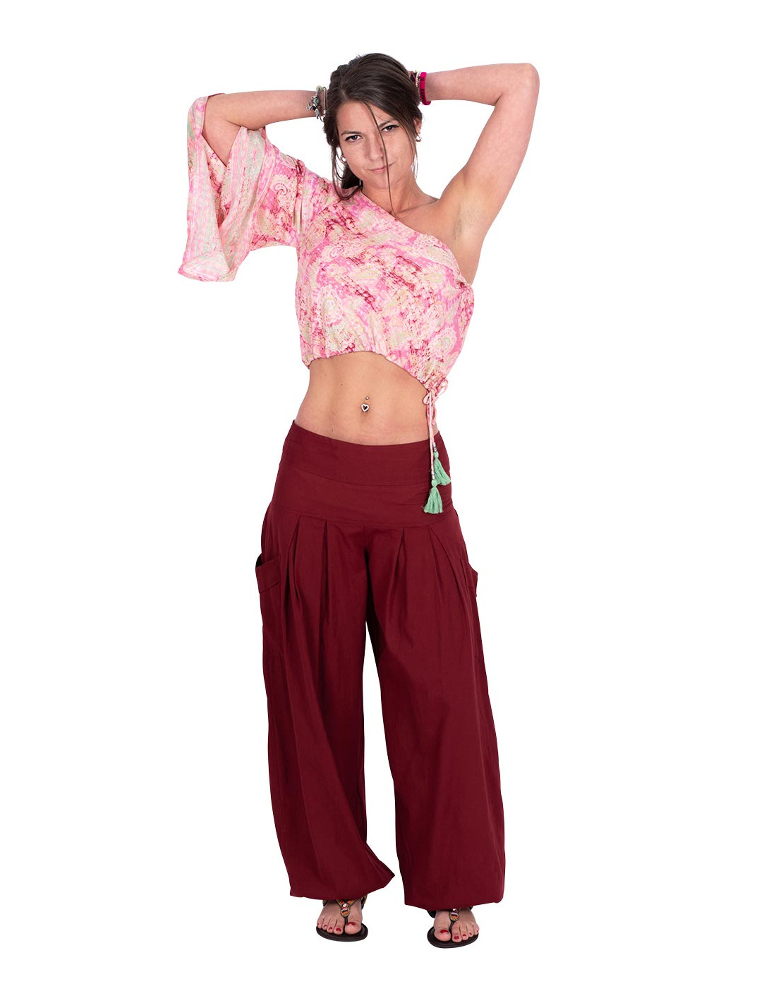 ➤ Comprar Pantalón Bombacho Hippie Patchwork. Tienda online!!