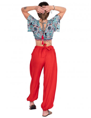 Pumphose mit roter Schleife 2