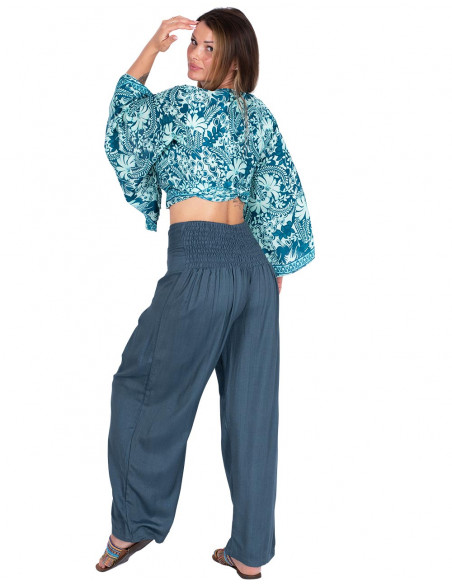 Pantaloni in rayon grigio