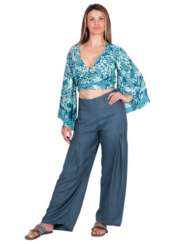 Pantaloni in rayon grigio