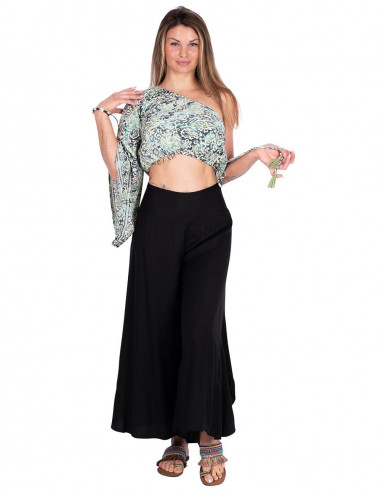Calça Saia Viscose Preta