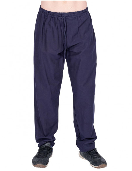 Pantaloni dritti con gomma