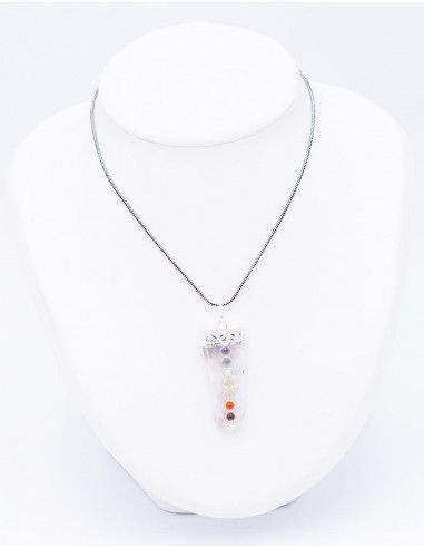 Opalite Mineral Pendant with 7 Chakras