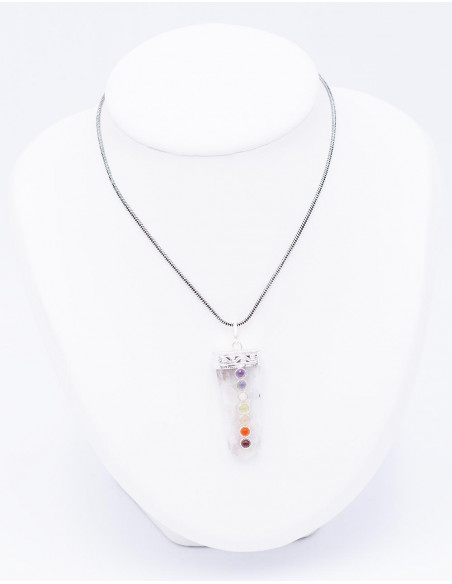 Ciondolo minerale opalite con 7 Chakra