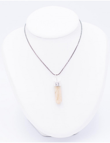 Collana in pietra minerale ottagonale