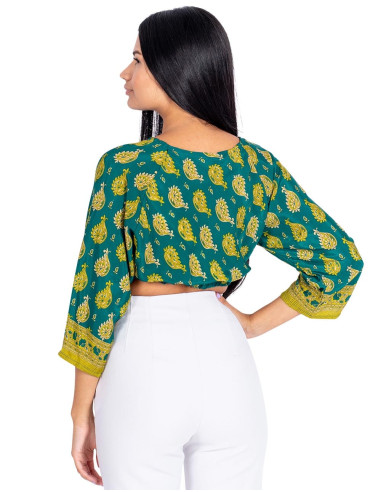 Green Silk Top