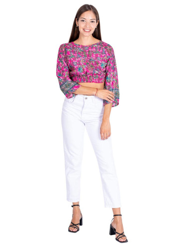 blusa-croped-seda-rosa-mangas-largas 2