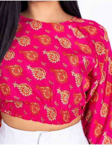 Rosa Seidenbluse