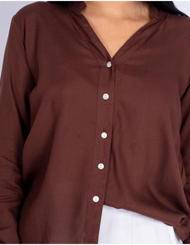 Brown Shirt with Buttons