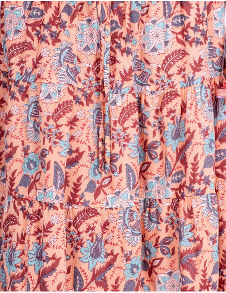 falda-larga-salmon-estampada-hippie