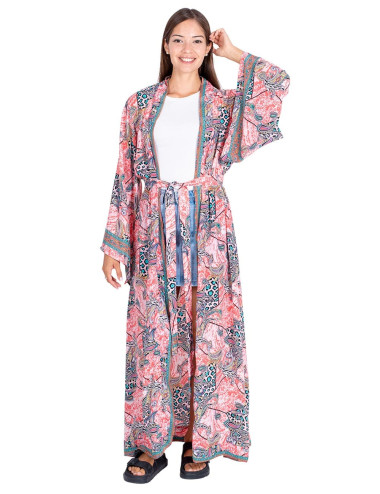 Long Printed Kimono