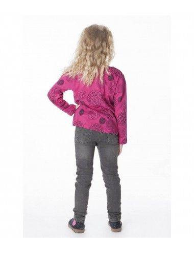 T-shirt-linee-oblique-bambina-rosa 2