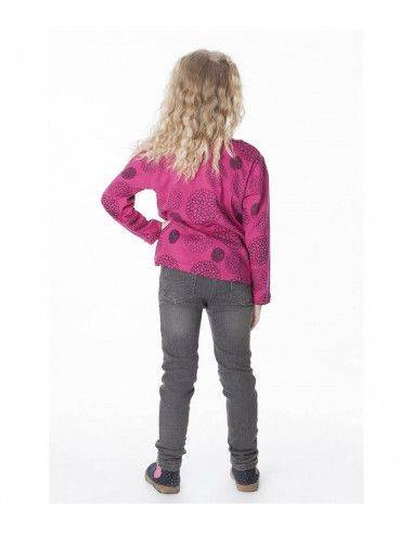 T-shirt-righe-oblique-bambina-rosa-hippie