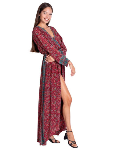 vestido-largo-mangas-largas-seda-burdeos