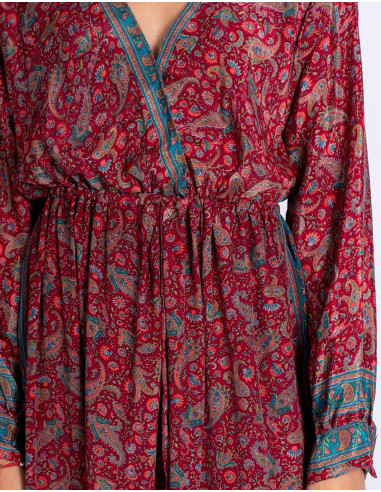 Robe longue à manches