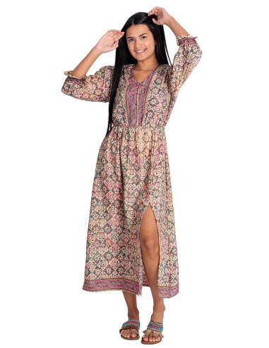 Bedrucktes Seidenkleid