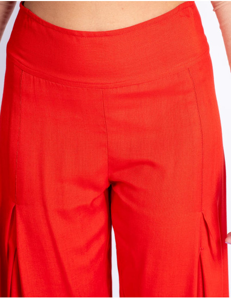 Pantaloni dritti rossi da donna