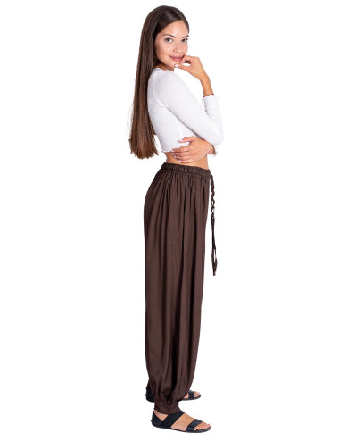 Pantalon ample marron 2