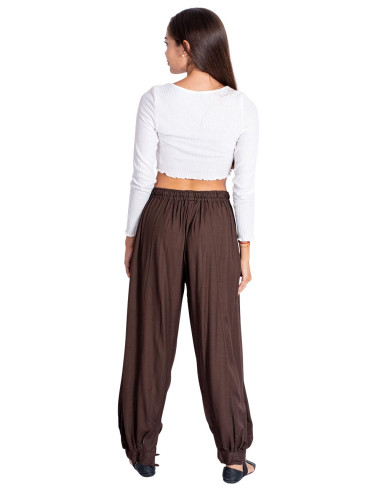 Pantalon ample marron