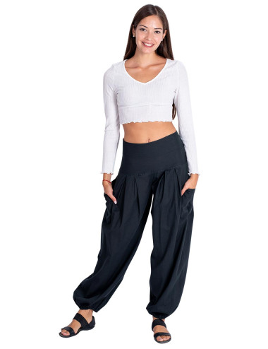 Black Cotton Pants