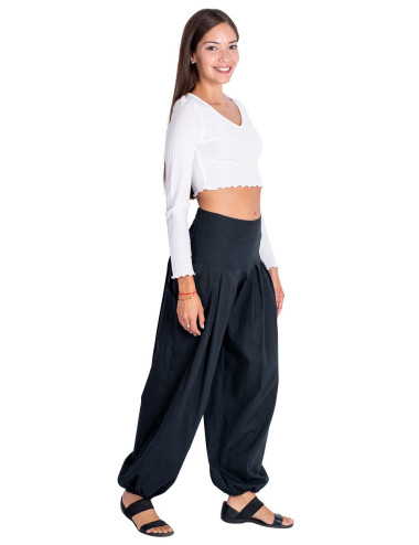 Pantalon en coton noir 2