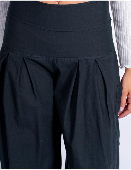 Pantaloni di cotone nero