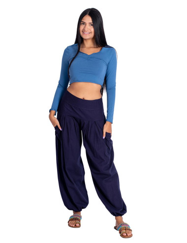 Blue Baggy Pants with Pockets 2