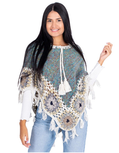 Embroidered Women's Poncho