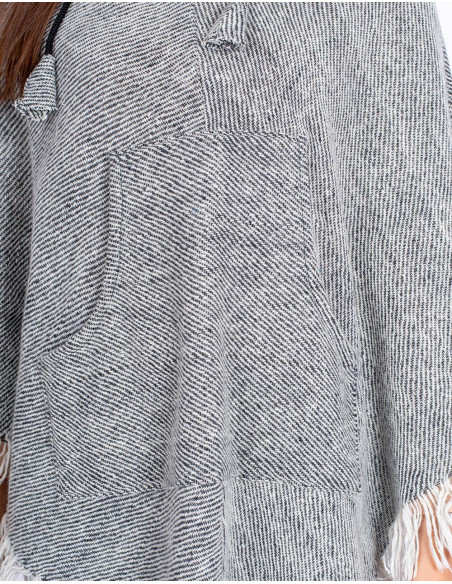 Soft Gray Poncho
