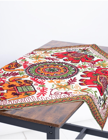 Arazzo fatto a mano 4 elefanti