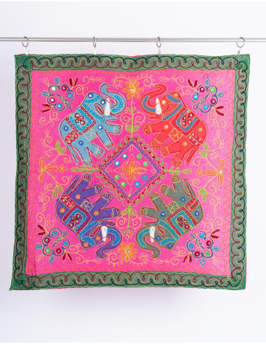 Square Tapestry 4 Elephants