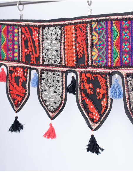 Embroidered Black Toran