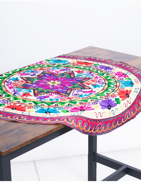 Floral Star Round Tablecloth