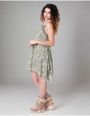 Desigual Silk Dress in Green