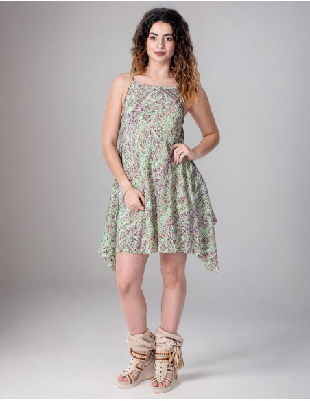 Abito in seta Desigual in verde