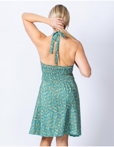 vestido-mujer-espalda-descubierta-verde-dibujos-hojas