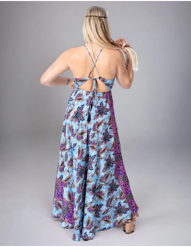 Kimago Boho Style Long Silk Dress