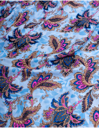 Robe longue en soie style Boho Kimago