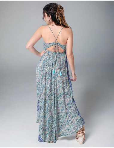 Vestido Longo Cruzado nas Costas