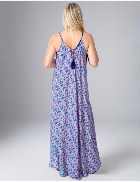 Robe longue et large en soie