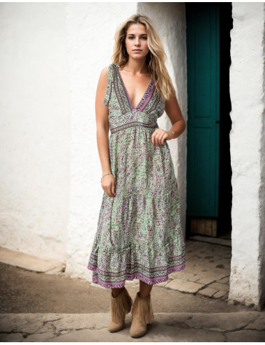 Robe d'été à bretelles avec...