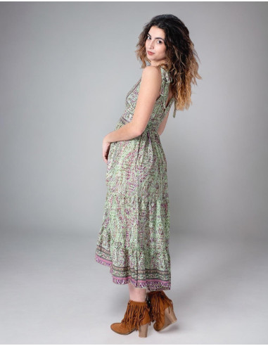 Sommerkleid mit Trägern und bedruckter...