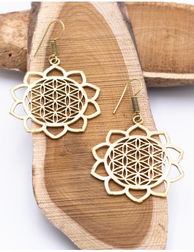 Mandala Earrings with Hearts