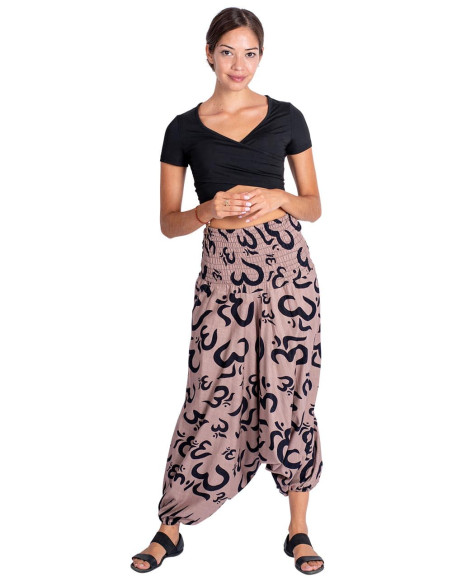 pantalon-hippie-marron-unisex-algodon
