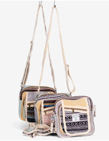 Bolsa crossbody unissex de cânhamo: estilo...