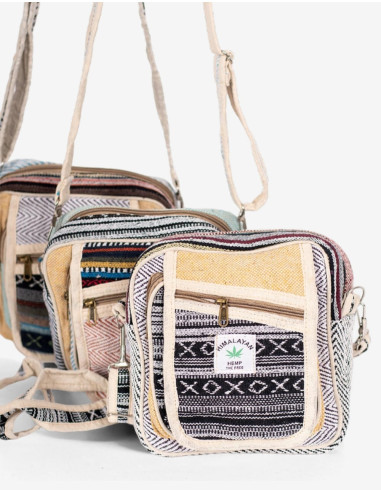 Bolsa crossbody unissex de cânhamo: estilo...
