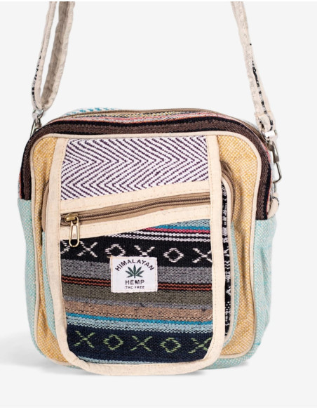 Bolsa crossbody unissex de cânhamo: estilo natural e sustentável para qualquer ocasião