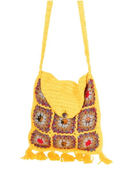 Unique Handcrafted Crossbody Bag: Indian Ethnic Fashion with Multicoloured Fringe